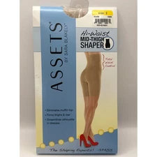 Assets by Sara Blakely Hi-Waist Mid-Thigh Nude Shaper Size 2 Spanx BRAND NEW