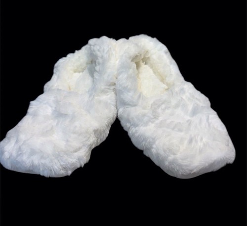 Auden Faux-fur Slipper Socks Off White Sz S/M   5/7 - Picture 1 of 2