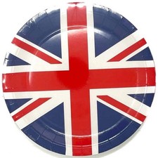 Union Jack Paper Plates - 23cm ( Pack of 8)