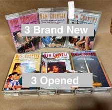 6 New Country Cassettes 3 Sealed - 3 Opened 