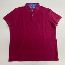 Men Givenchy pima cotton red short sleeve collared polo shirt, XL