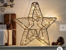 Tchibo LED Stern Gold Glitzer Winterdeko OVP