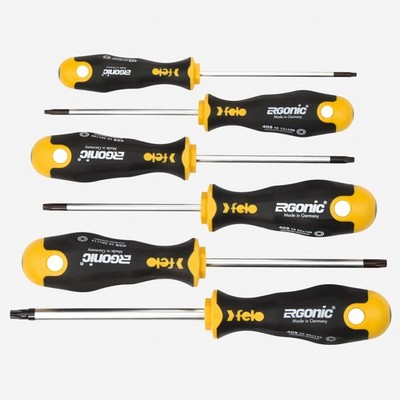 Felo Ergonic Torx Screwdriver Set, T10 - T40, 6 Pieces