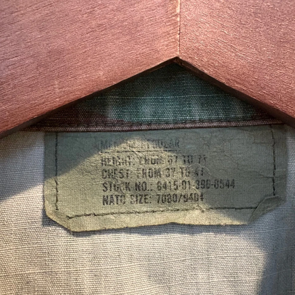 Vintage US Army Woodland Camo BDU Jacket Hot Weather Ripstop Medium 80s - Image 2 of 4