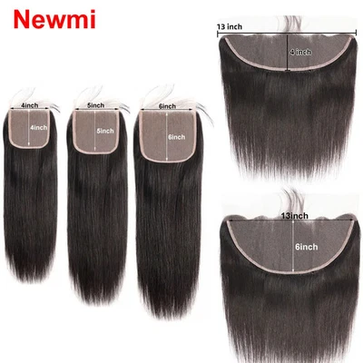 BRANDED Straight Human Hair Transparent Lace Closure Frontal Ear to Ear Extensions UK
