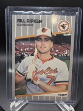1989 Fleer Bill Ripken #616 Baseball FF Error Black Box Rookie Card RC . rookie card picture