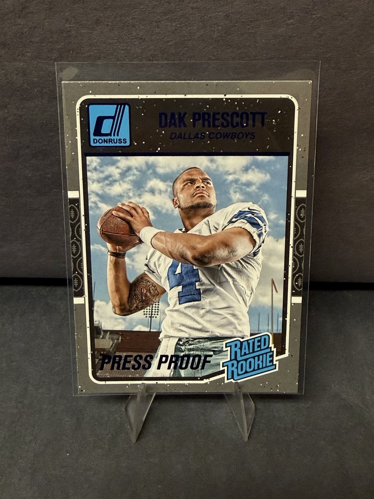 2016 Donruss #362 Dak Prescott Rated Rookie Press Proof Blue (RC) Cowboys