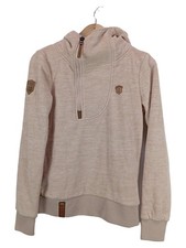 Naketano Fleece Kapuzenpullover Damen Gr. S Beige Hoodie Teddy