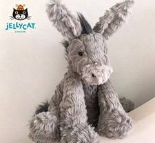 JellyCat Fuddlewuddle Donkey Plush Toy Tag Animal Dolls Rare Gift Tag + Dust Bag
