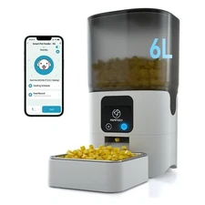 5G WiFi Automatic Cat Feeders Smart W/ Slow Feeding Mode Easy Cleaning Sturdy