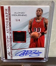 2025 Leaf Alonso Mourning In The Game Used Autograph 1/4 Holo Red Card # IGA-AM1