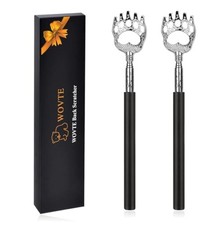 Extendable Back Scratcher 2 Pack Bear Claw Stainless Steel 23 Inch Telescoping