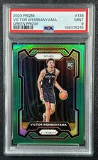 VICTOR WEMBANYAMA PSA 9 2023-24 PANINI PRIZM #136 ROOKIE GREEN RC SPURS 5215