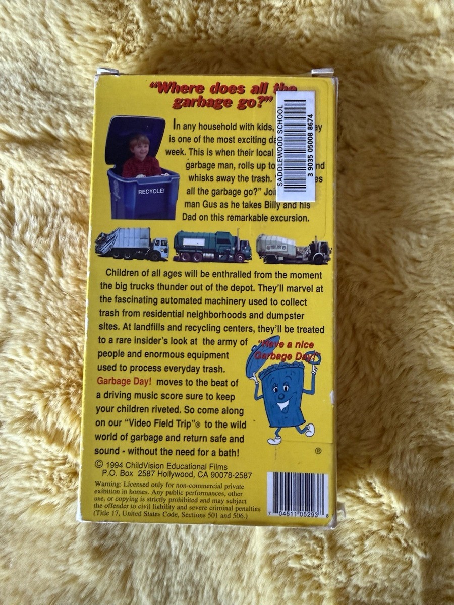 Garbage Day VHS Tape 1994 Parents Choice Award Child Vision | eBay