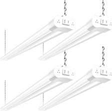 4 Pack Linkable LED Shop Light 4FT 42W 250W Equivalent 4400Lm 5000K Daylight