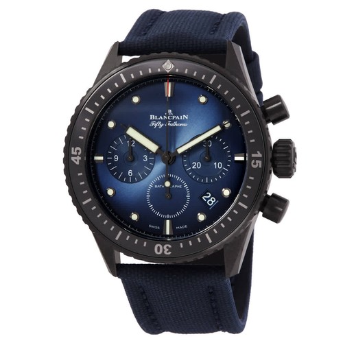 Blancpain Fifty Fathoms Bathyscaphe Chronograph Automatic Blue Dial Men's Watch