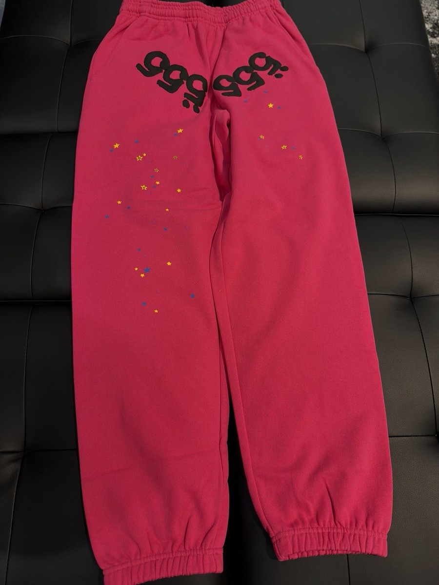 Sp5der worldwide パーカー トラックパンツ S Size XS - Sp5der Worldwide Pink Sweatpants Spider 100% Authentic