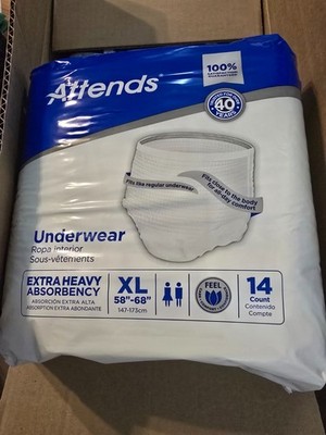 Attends Advanced Adult Underwear (XL) Extra Large     14 Count (20+Available)