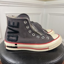 Converse Chuck Taylor All Star High Top Women 6.5 Gray Love Heart Canvas Lace Up