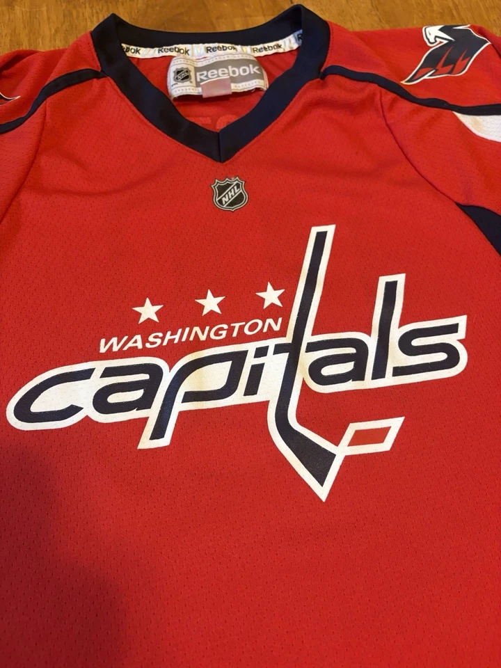 Camiseta Reebok Nicklas Backstrom Washington Capitals #19 - Juvenil L/XL Foto 3 de 4