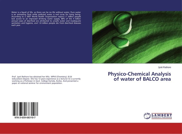 Jyoti Rathore | Physico-Chemical Analysis Of Water Of Balco Area | Taschenbuch-image