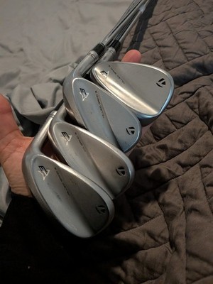 Right TaylorMade Milled Grind 3 raw chrome wedge set.54,56,58,60