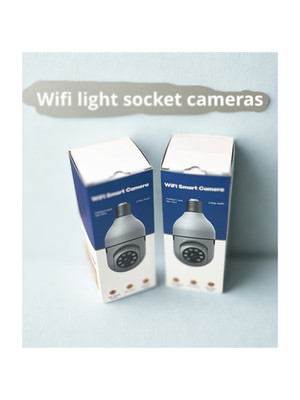 2-Pack WiFi Light Bulb Security Camera 1080P PTZ 2-Way Audio Smart Cam