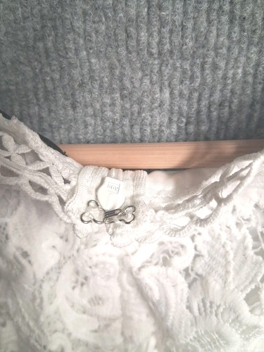 Fashion Union White Crocheted Short Sleeve Dress Size 8 Junior - Picture 8 of 13