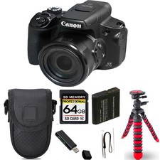 Canon PowerShot SX70 HS Digital Camera Spider Tripod  Case - 64GB Kit