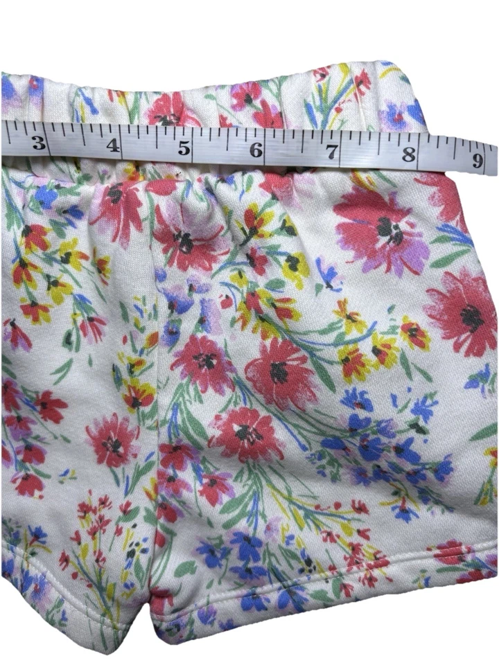 Pantalones Cortos Floral Rosa Bebé Gap Niñas Talla 6-12 Meses Polar Pantalones para Sudar Bolsillos Foto 4 de 4