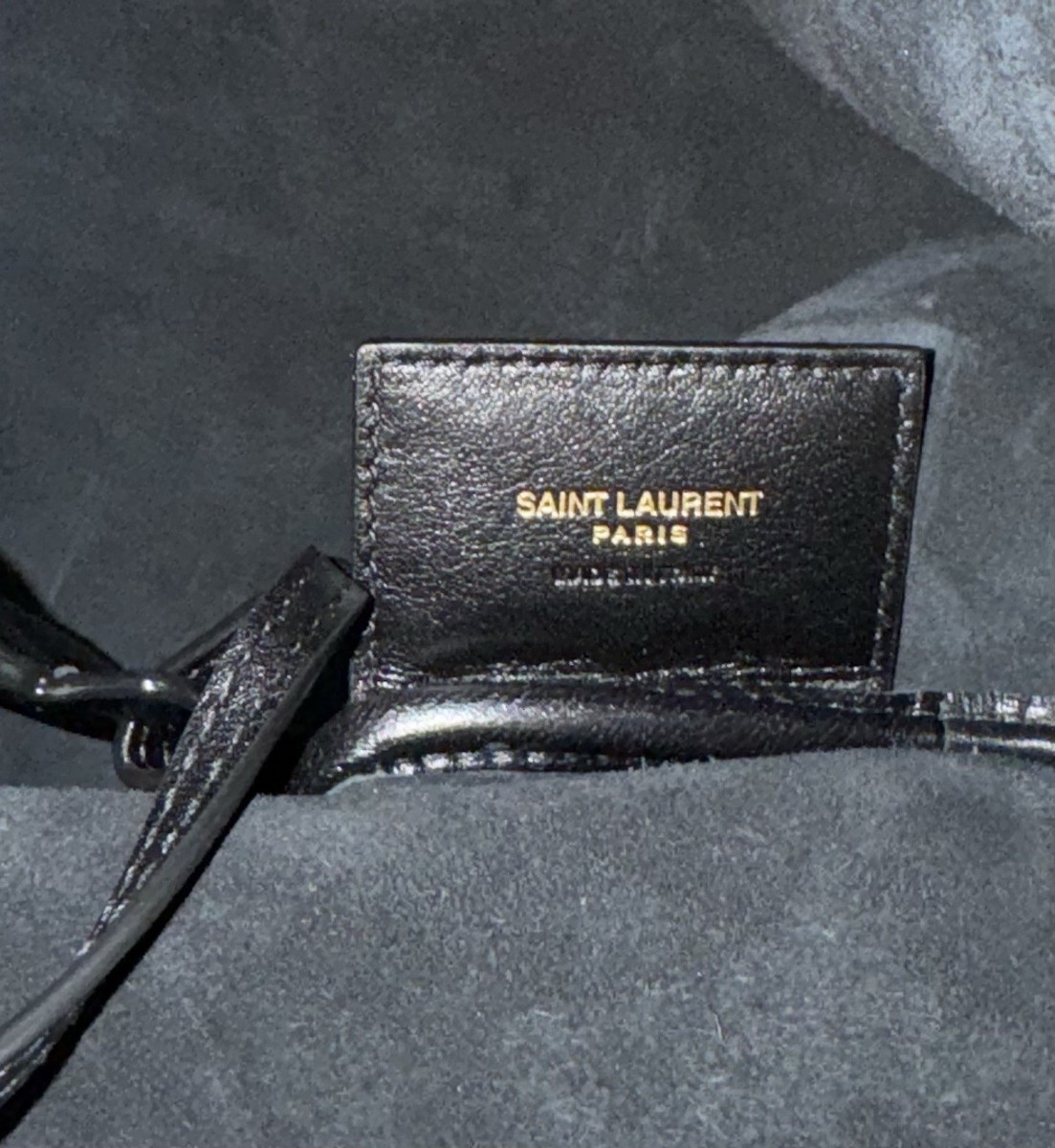 SAINT LAURENT 'Paris VII' Medium Leather Hobo Shoulder Bag Nero
