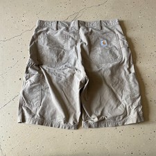 Carhartt Mens Large Size 36 Shorts Tan Carpenter Shorts Workwear Fall Classic