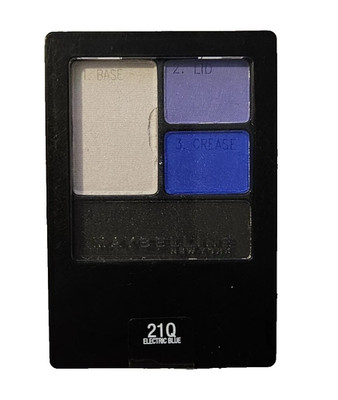 Maybelline Expert Eyes Quad Eye Shadow Palette   210 Electric Blue   0.17 oz NEW