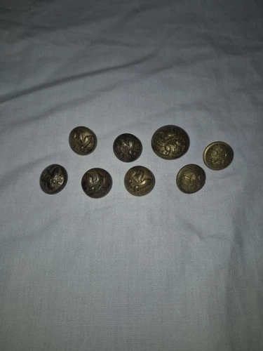 Civil War Era Military Buttons Lot Of 8