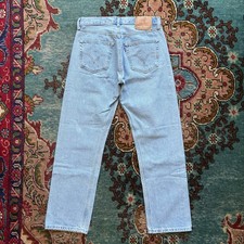 Vintage Levi's 501 Button Fly Red Tab Light Wash 30 x 29 Denim Jeans