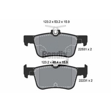 1x ORIGINAL® BENDIX Braking Bremsbelagsatz, Scheibenbremse Hinten für Ford