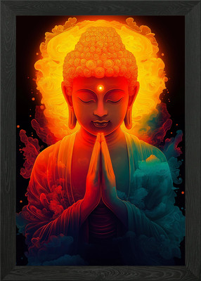 Buddha Aura gerahmtes Wandbild Poster Leinwanddruck Bild