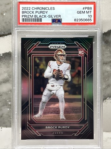 2022 Brock Purdy Rookie Black Silver PSA 10 Gem Mint San Francisco 49ers 🔥🔥