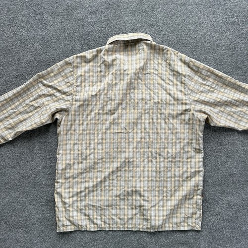 Simms Shirt Men XXL Tan Plaid Relaxed Fishing Long Sleeve Nylon Blend Light - Picture 3 of 10