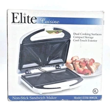Maxi Matic Elite Cuisine Non Stick Dual Surfaces Sandwich Maker ESM-9002K