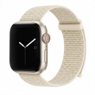 Smartwatch Armband für Apple Watch Series 4 44mm Nylon Textil Band Klett Beige