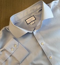 Charles Tyrwhitt Non Iron Shirt 19 38 Classic Fit Blue Dress Shirt Mens