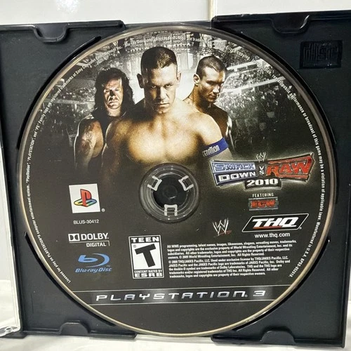 WWE SmackDown vs. Raw 2010 (PlayStation 3, 2009) PS3 Disc Only