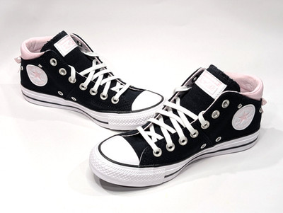 Converse CTAS Madison Black/Pink Women's Mid Top Sneakers-Asst Sizes NWB A14549F