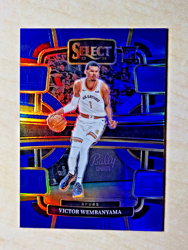 VICTOR WEMBANYAMA 2023-24 Panini Select Concourse Blue Prizm Holo Rookie RC 87