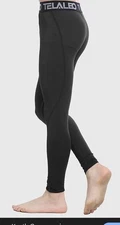 2x TELALEO Youth Compression Leggings Athletic Base Layer | Boys XL 2 Pairs