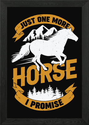Just One More Horse gerahmtes Wandbild Poster Leinwanddruck Bild