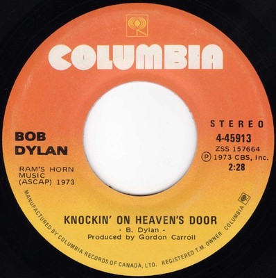 Bob Dylan - Knockin' On Heaven's Door / Turkey Chase (7'') (Very Good Plus (VG+))