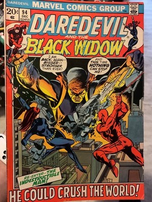 Daredevil And The Black Widow #94 NM- 1972 Gil Kane Death Danny French Marvel