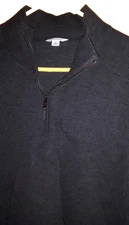 calvin klein Men's Sweater XL Quarter zip Pullover charcoal